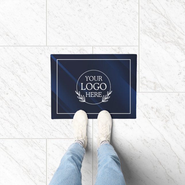 Personalized Company Welcome Mat with  Logo Here (Indoor)