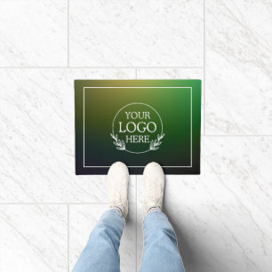 Personalized Company Welcome Mat with  Logo Here