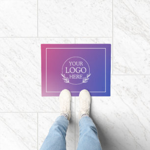 Personalized Company Welcome Mat with  Logo Here