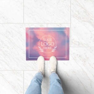 Personalized Company Welcome Mat with  Logo Here