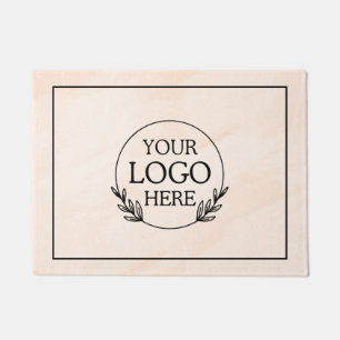 Personalized Company Welcome Mat with  Logo Here