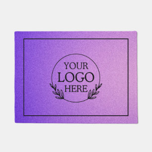 Personalized Company Welcome Mat with  Logo Here
