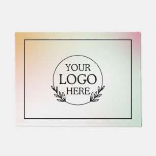 Personalized Company Welcome Mat with  Logo Here