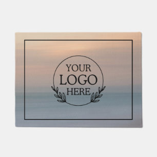 Personalized Company Welcome Mat with  Logo Here