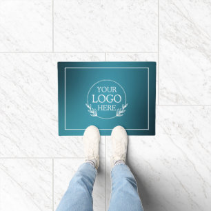 Personalized Company Welcome Mat with  Logo Here