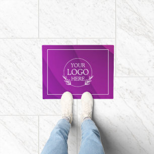 Personalized Company Welcome Mat with  Logo Here