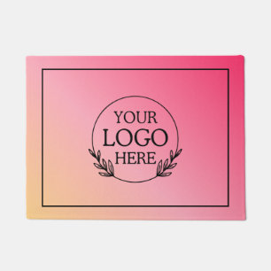 Personalized Company Welcome Mat with  Logo Here