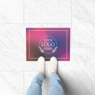 Personalized Company Welcome Mat with  Logo Here
