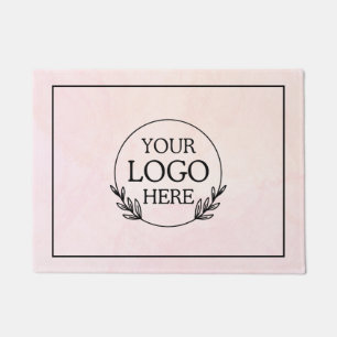 Personalized Company Welcome Mat with  Logo Here