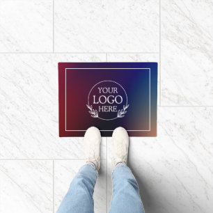 Personalized Company Welcome Mat with  Logo Here