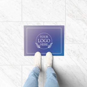 Personalized Company Welcome Mat with  Logo Here