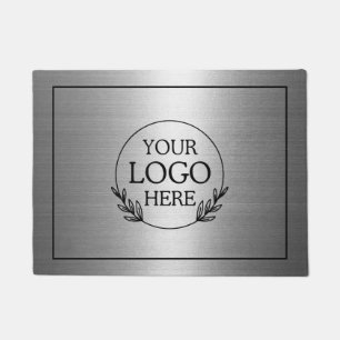 Personalized Company Welcome Mat with  Logo Here