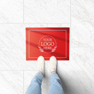 Personalized Company Welcome Mat with  Logo Here