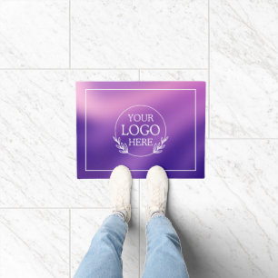 Personalized Company Welcome Mat with  Logo Here