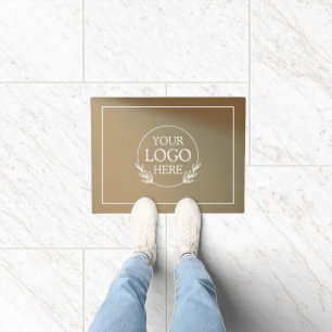 Personalized Company Welcome Mat with  Logo Here