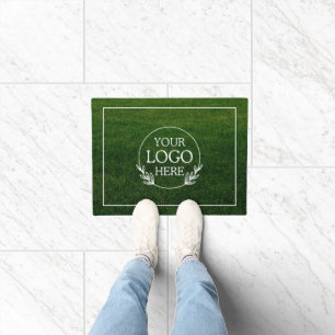 Personalized Company Welcome Mat with  Logo Here