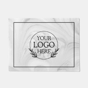 Personalized Company Welcome Mat with  Logo Here