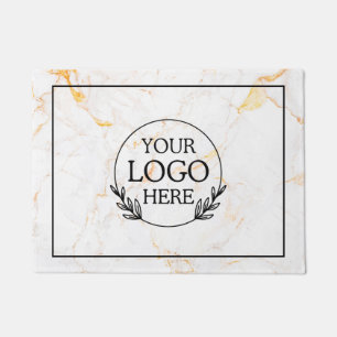 Personalized Company Welcome Mat with  Logo Here