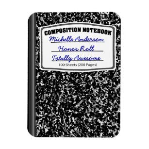 Personalized Composition Notebook Magnet
