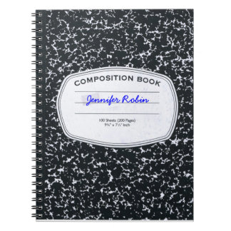 Personalized Composition Style Notebook