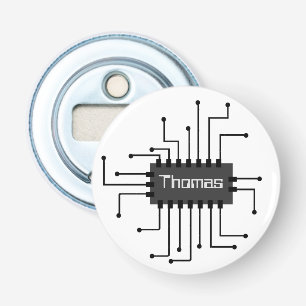 Personalized Computer IC Chip Image Bottle Opener