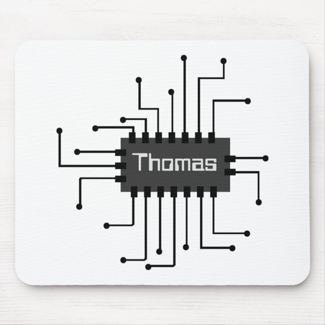 Personalized Computer IC Chip Image Mouse Pad (Front)