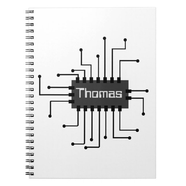 Personalized Computer IC Chip Image Notebook (Front)