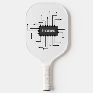 Personalized Computer IC Chip Image Pickleball Paddle