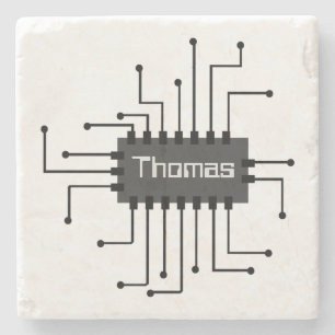 Personalized Computer IC Chip Image Stone Coaster