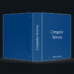 Personalized Computer Science Mastery Binder<br><div class="desc">Elevate your organization with this navy blue gem. Customize it with your name for a personal touch. Keep coding projects,  notes,  and references in one place. Seamlessly transition from a binder to an organizer,  maximizing your computer science journey.</div>