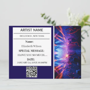 Personalized Concert Ticket Gift Event Ticket Invitation