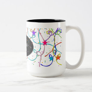 Personalized Confetti and Stars Pattern Mug