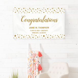 Personalized Confetti Congratulations Graduate Banner