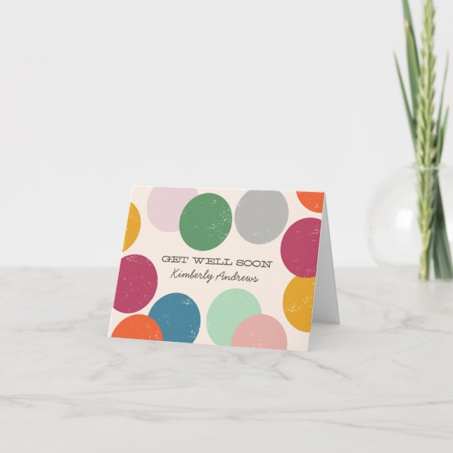 Personalized | Confetti Get Well Soon Card (Front)
