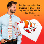 Personalized Confirmation or Pentecost Neck Tie<br><div class="desc">NOTE WELL: For some strange reason the white banderole or ribbon that takes the name is distorted in the rolled tie view. It will not print that way! The area for the text is of a consistent width as can be seen in the Design tool. This handsome tie with its...</div>