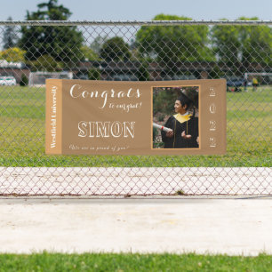 Personalized Congrats to Our Grad   Brown Banner