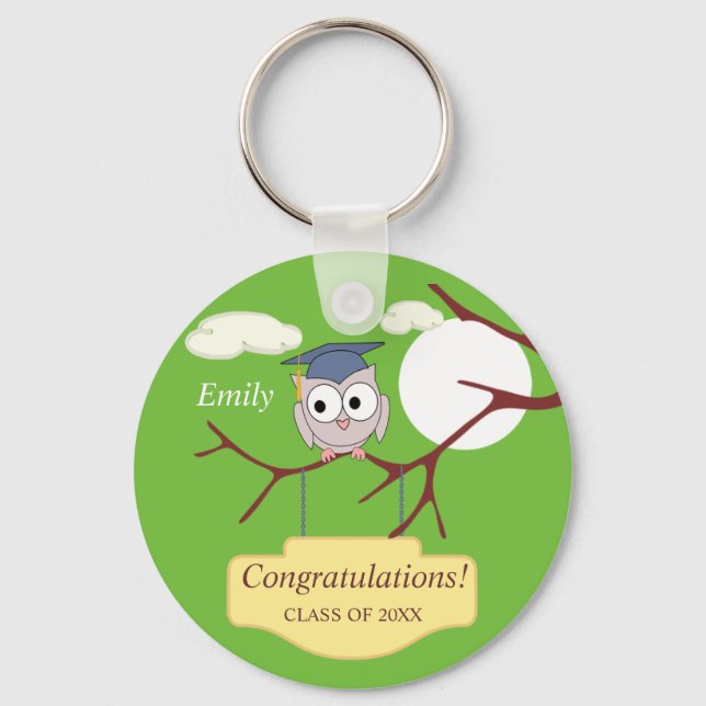 Personalized Congratulations Class of 2021  Keychain (Back)