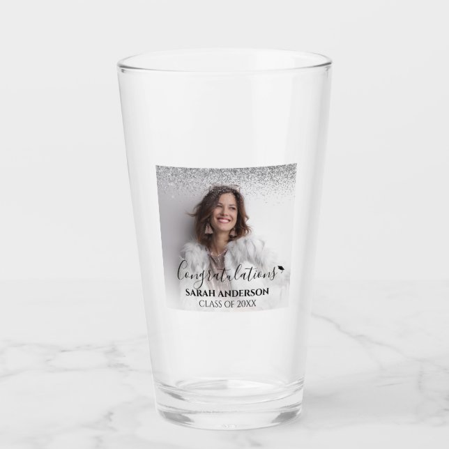 Personalized Congratulations Graduate Glass (Front)