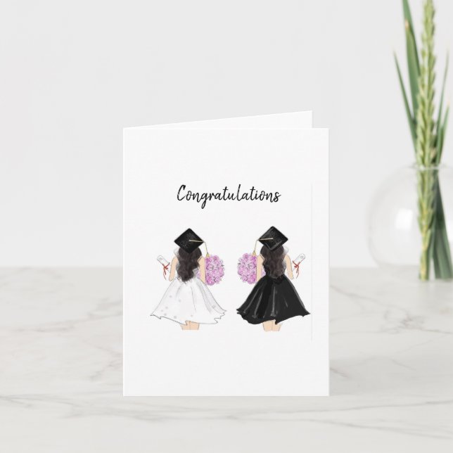 personalized congratulations, graduate note card (Front)