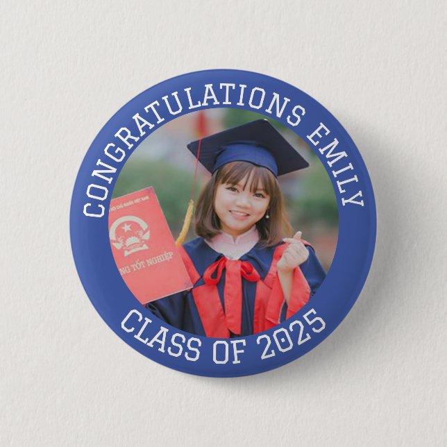 Personalized Congratulations Name Age class of 2 Inch Round Button (Front)