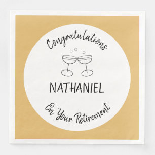 Personalized Congratulations On Your Retirement Napkin