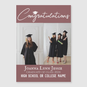 Personalized Congratulations script Graduate Photo