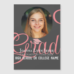 Personalized Congratulations script Graduate Photo