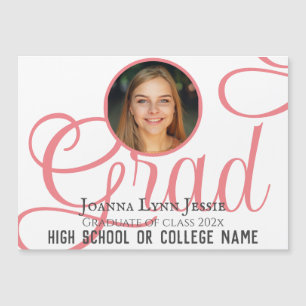Personalized Congratulations script Graduate Photo