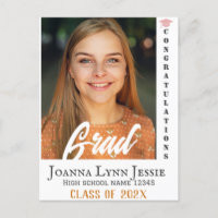 Personalized Congratulations script Graduate Photo