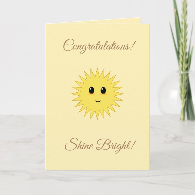 Personalized Congratulations Shine Bright Card (Front)