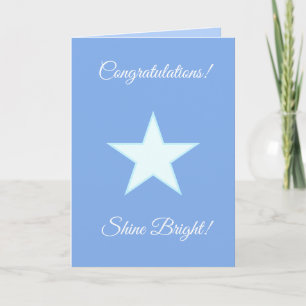 Personalized Congratulations Shine Bright Star Card