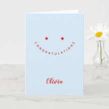Personalized Congratulations, Star Smiley Face