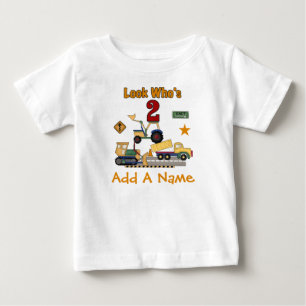 Personalized Construction 2nd Birthday T-shirt