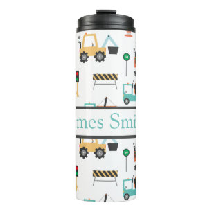 Personalized construction kids drink tumbler